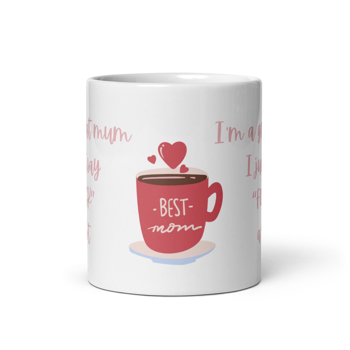 White glossy mug